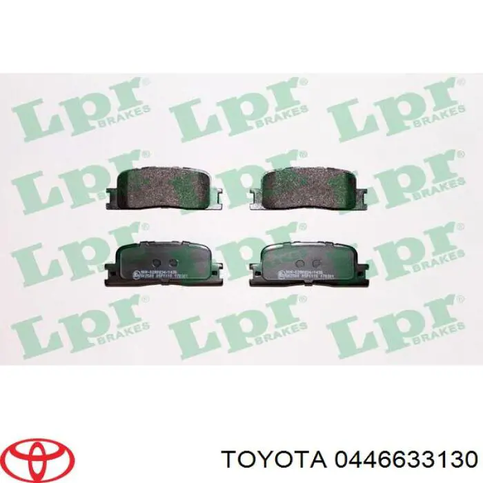 0446633130 Toyota Sapatas do freio traseiras de disco