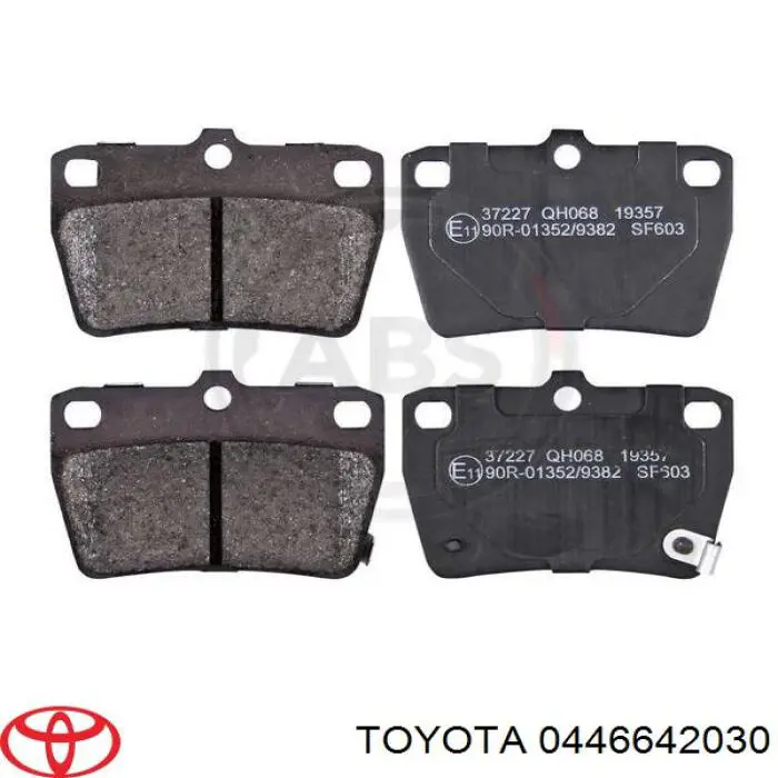 Compre 0446642030 Toyota Sapatas do freio traseiras de disco