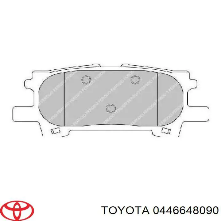 Compre 0446648090 Toyota Sapatas do freio traseiras de disco