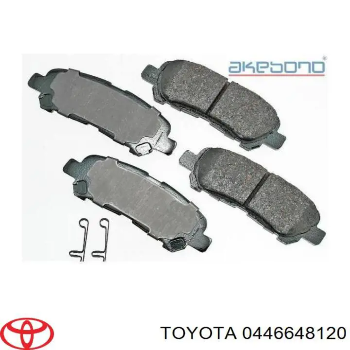 0446648120 Toyota Sapatas do freio traseiras de disco