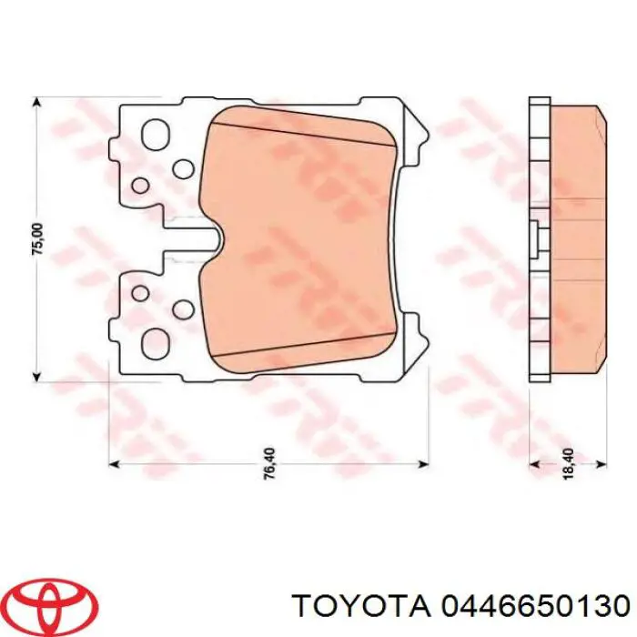 Compre 0446650130 Toyota Sapatas do freio traseiras de disco