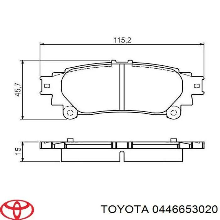 Sapatas do freio traseiras de disco Toyota 0446653020 preço, a partir de 28,36 USD