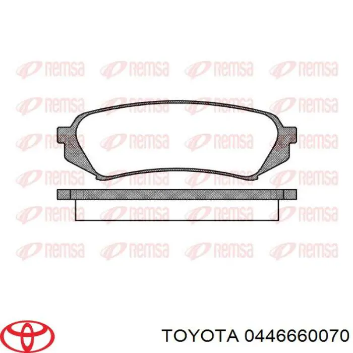 Compre 0446660070 Toyota Sapatas do freio traseiras de disco