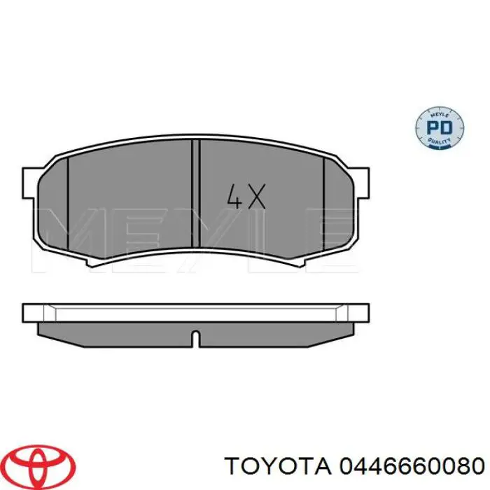 Compre 0446660080 Toyota Sapatas do freio traseiras de disco