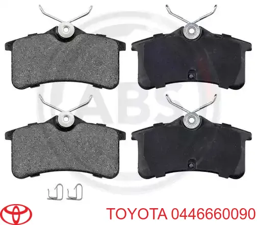 Sapatas do freio traseiras de disco Toyota 0446660090 preço, a partir de 23,43 USD