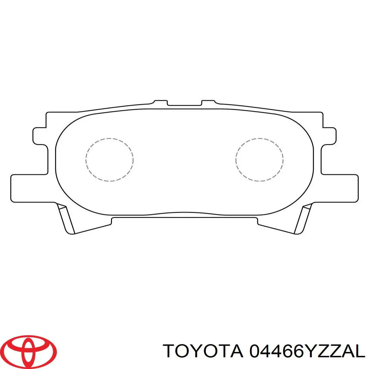 04466YZZAL Toyota Sapatas do freio traseiras de disco