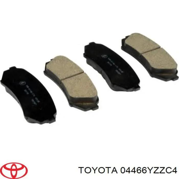 04466YZZC4 Toyota Sapatas do freio traseiras de disco
