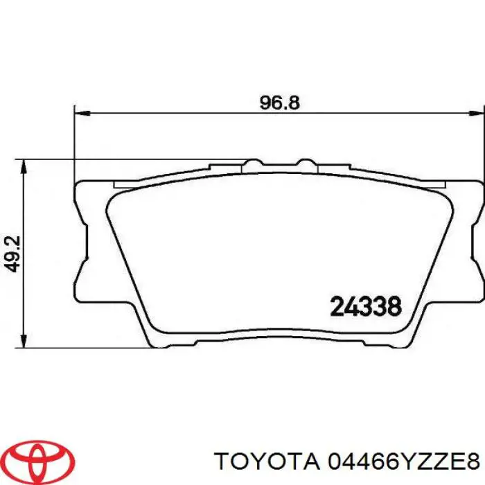 Compre 04466YZZE8 Toyota Sapatas do freio traseiras de disco