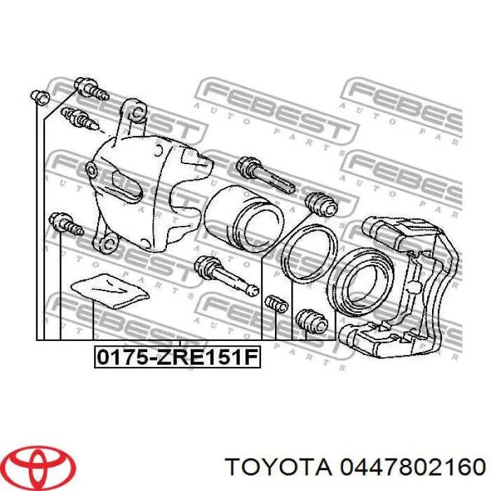 Kit de reparação de suporte do freio dianteiro Toyota 0447802160 preço, a partir de 18,39 USD