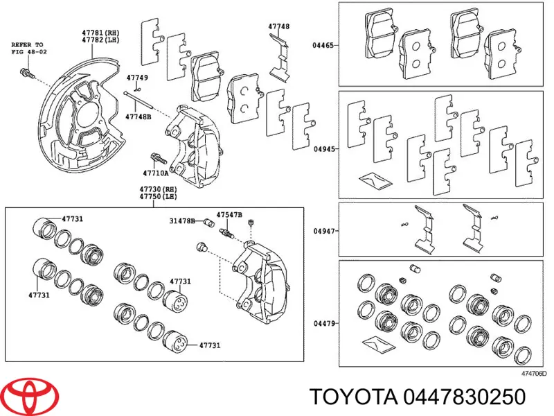 Kit de reparação de suporte do freio dianteiro Toyota 0447830250 preço, a partir de 15,15 USD