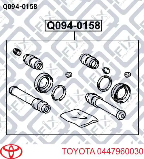 Kit de reparação de suporte do freio traseiro Toyota 0447960030 preço, a partir de 14,36 USD