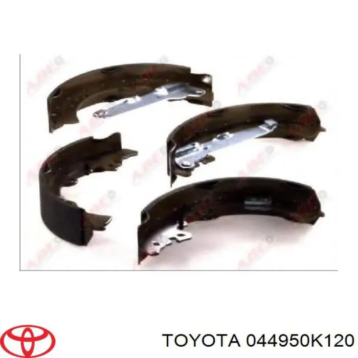 Sapatas do freio traseiras de tambor Toyota 044950K120 preço, a partir de 88,33 USD