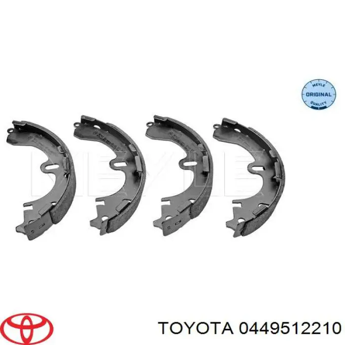 Compre 0449512210 Toyota Sapatas do freio traseiras de tambor