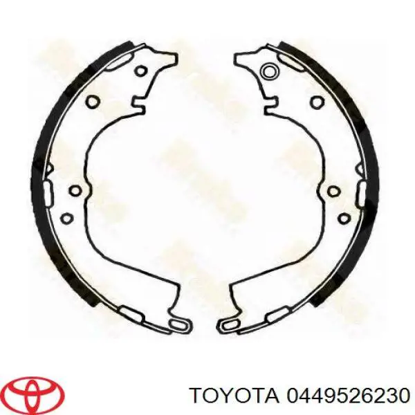 Sapatas do freio traseiras de tambor Toyota 0449526230 preço, a partir de 66,98 USD