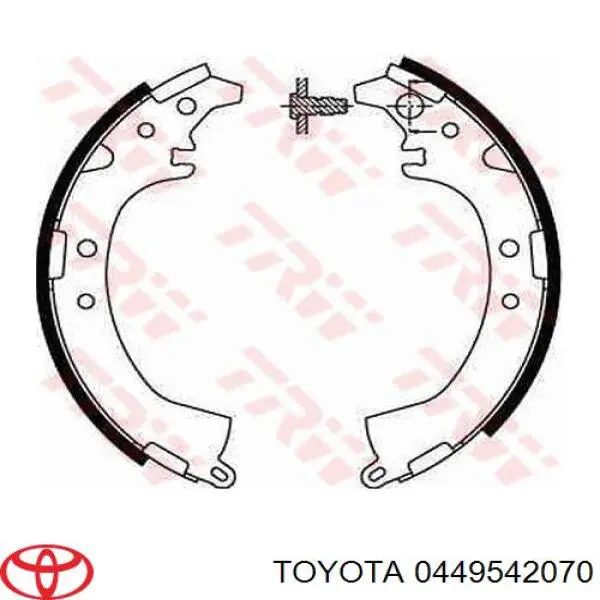 Compre 0449542070 Toyota Sapatas do freio traseiras de tambor