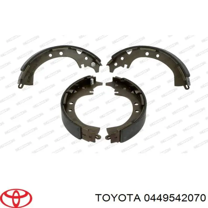 Sapatas do freio traseiras de tambor 0449542070 Toyota