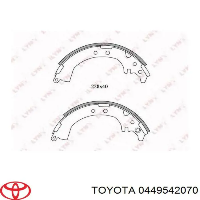 Compre 0449542070 Toyota Sapatas do freio traseiras de tambor