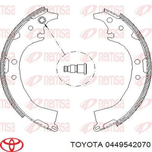 Sapatas do freio traseiras de tambor Toyota 0449542070 preço, a partir de 51,72 USD