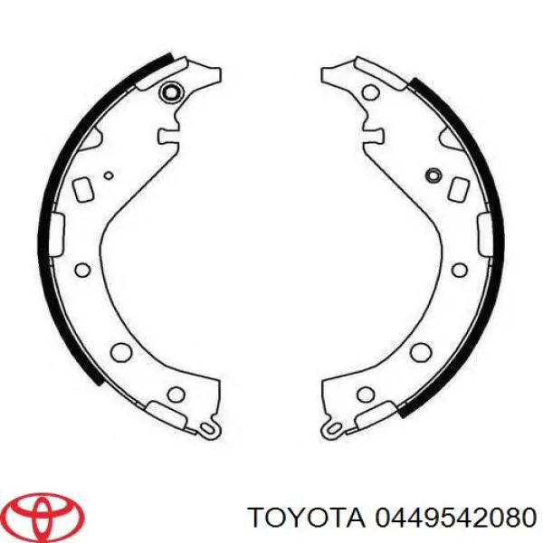 Compre 0449542080 Toyota Sapatas do freio traseiras de tambor