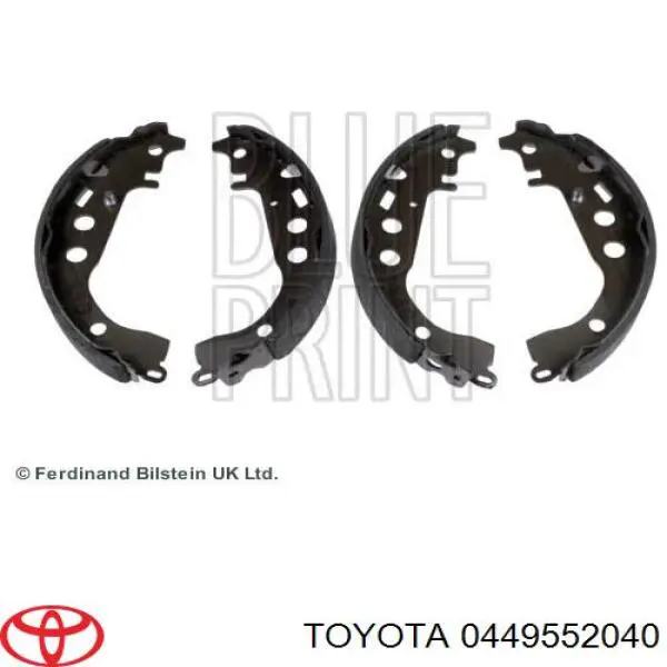 Sapatas do freio traseiras de tambor Toyota 0449552040 preço, a partir de 26,40 USD