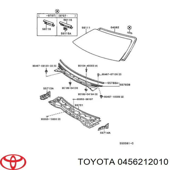 Compre 456212010 Toyota Compactador de vidro traseiro