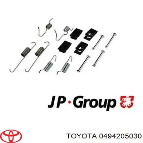 0494205030 Toyota Kit de montagem das sapatas traseiras de tambor