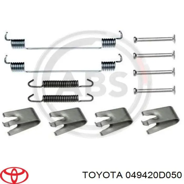 049420D050 Toyota Kit de montagem das sapatas traseiras de tambor