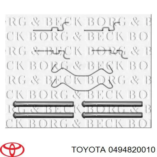 Kit de molas de fixação de sapatas de disco traseiras Toyota 0494820010 preço, a partir de 6,13 USD