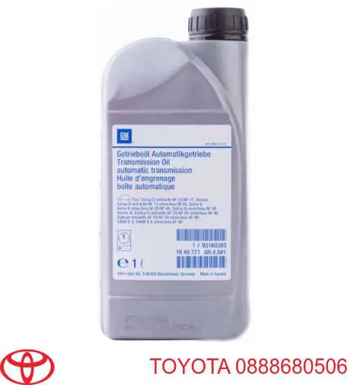 Óleo de transmissão 0888680506 Toyota