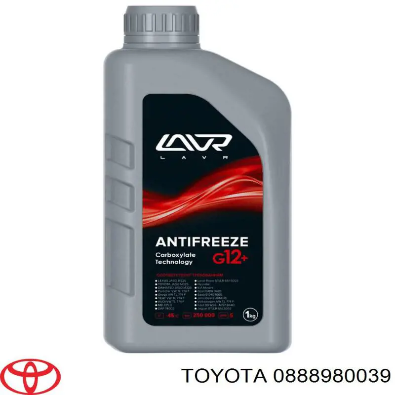 Fluido de esfriamento 0888980039 Toyota