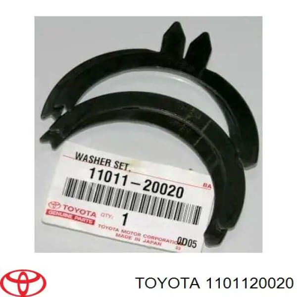 1101120020 Toyota Semianel de suporte (de carreira) de cambota, STD, kit