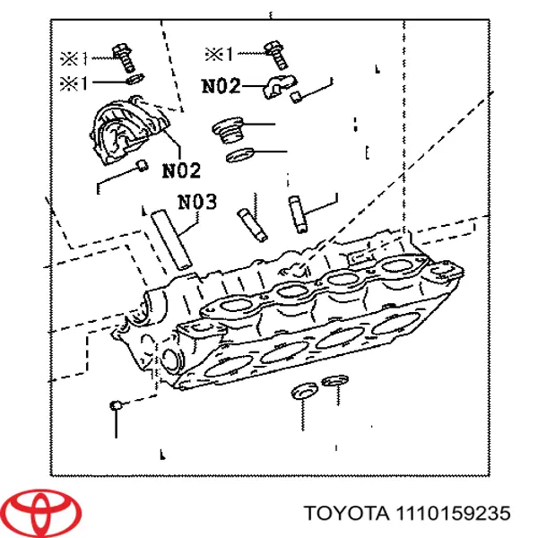 1110159235 Toyota Cabeça de motor (CBC)