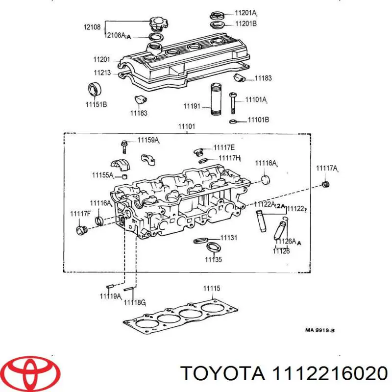Guia de válvula Toyota Celica  T16