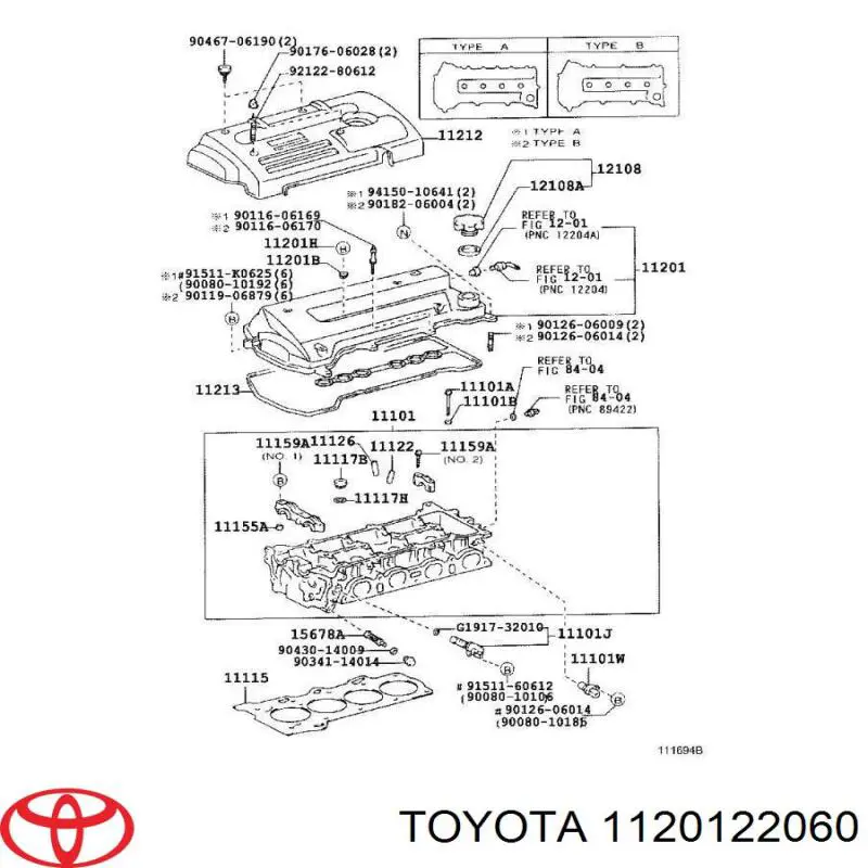 Compre 1120122060 Toyota Tampa de válvulas