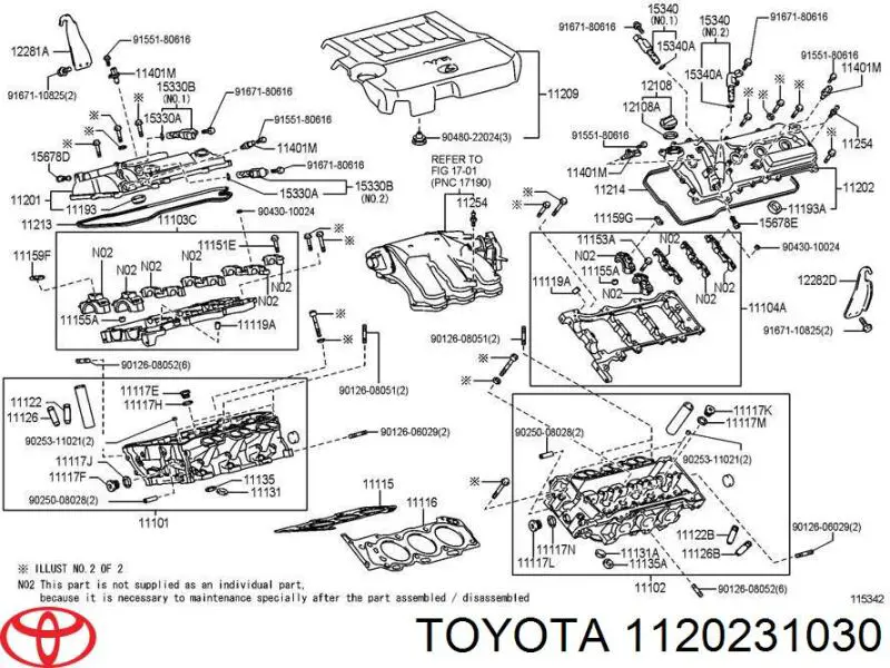 1120231030 Toyota Tampa de válvulas esquerda