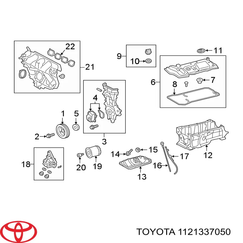 Vedante de tampa do gargalho de enchimento de óleo Toyota 1121337050 preço, a partir de 18,03 USD