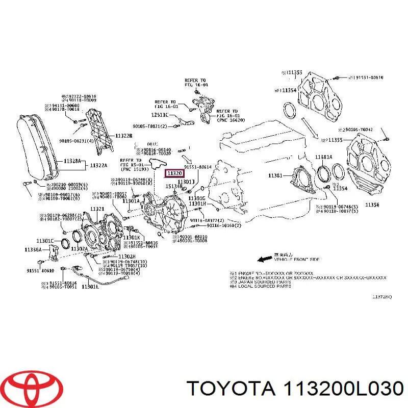 1132030060 Toyota Bomba de óleo