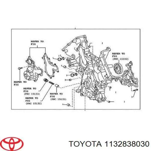 1132838030 Toyota Vedante do flange (da união em T) do sistema de esfriamento