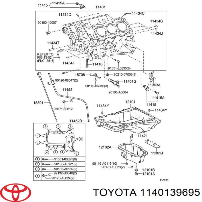 Bloco de cilindros de motor Toyota 1140139695 preço, a partir de 7842,30 USD