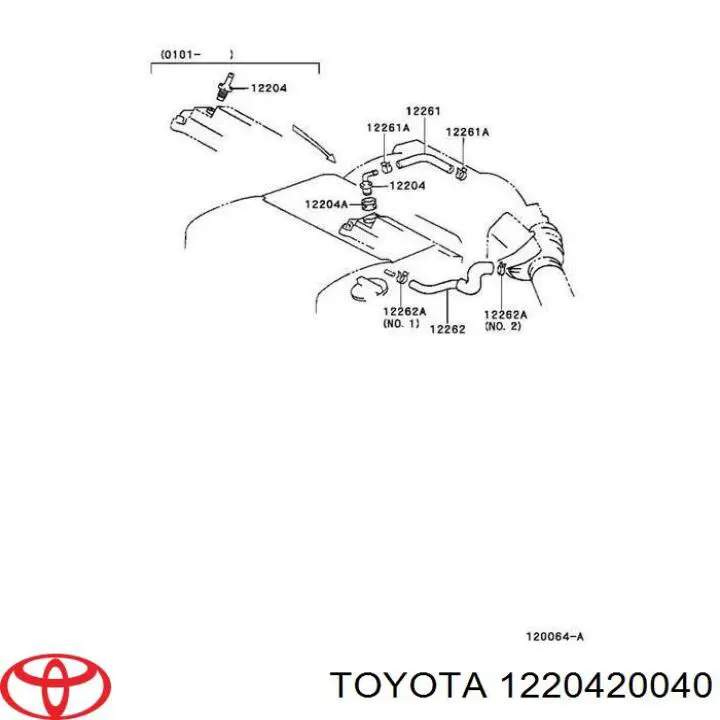 Válvula PCV de ventilação dos gases de cárter Toyota 1220420040 preço, a partir de 10,85 USD