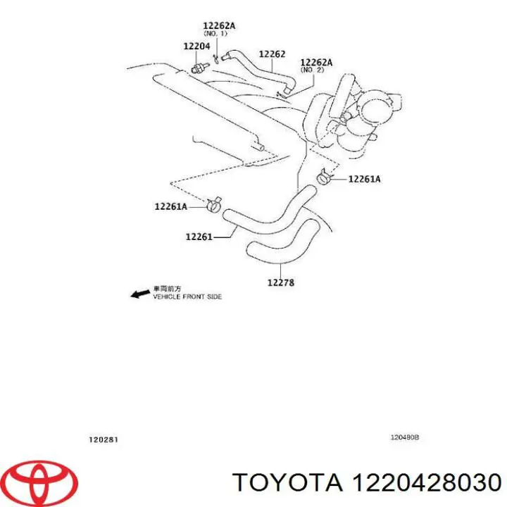 Válvula PCV de ventilação dos gases de cárter Toyota 1220428030 preço, a partir de 16,18 USD