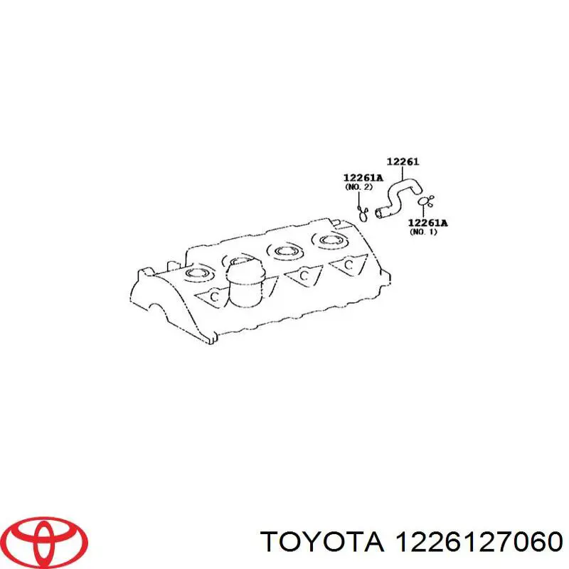 Cano derivado de ventilação de cárter (de separador de óleo) para Toyota Corolla  E12