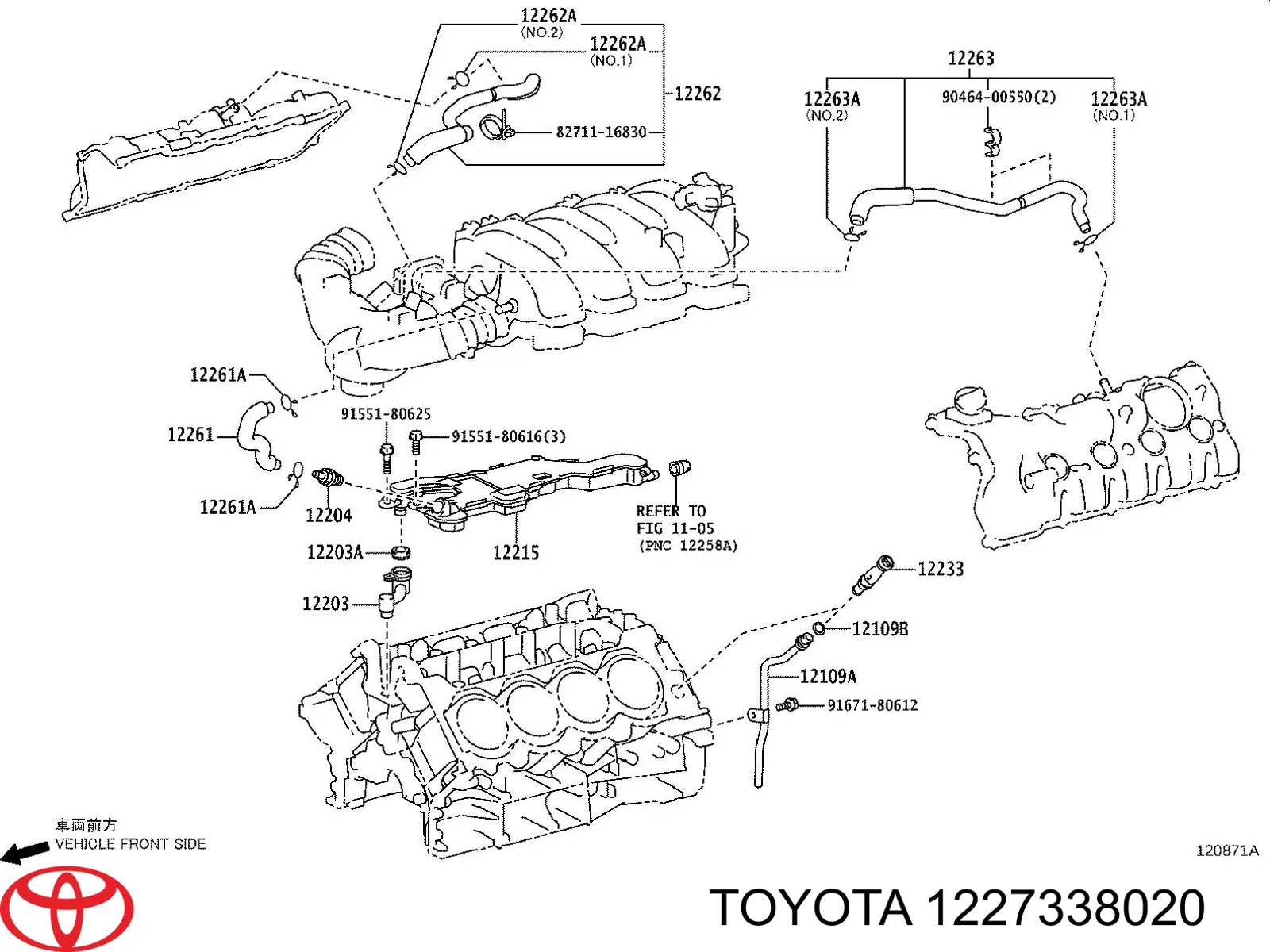 Vedante de válvula de ventilação de cárter Toyota 1227338020 preço, a partir de 8,40 USD