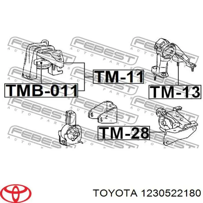 Compre 1230522180 Toyota Coxim (suporte) direito de motor