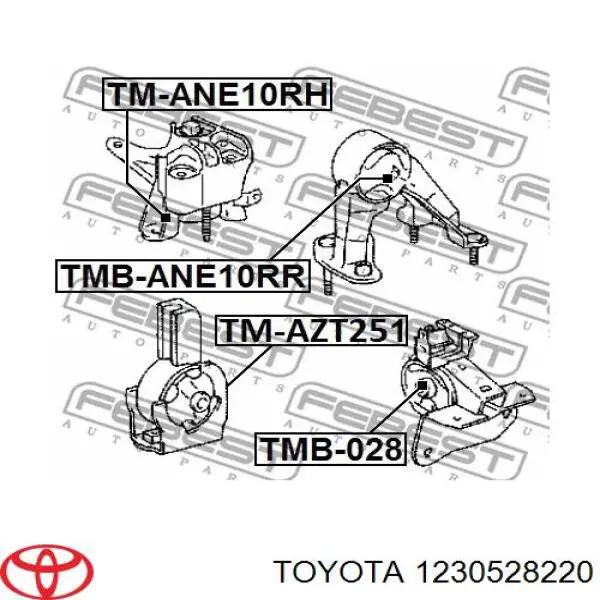 Compre 1230528220 Toyota Coxim (suporte) direito de motor