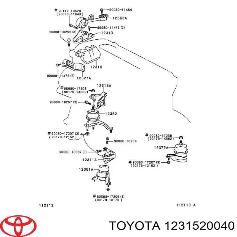  Toyota 1231520040 preço, a partir de 234,23 USD
