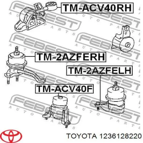 Compre 1236128220 Toyota Coxim (suporte) dianteiro de motor