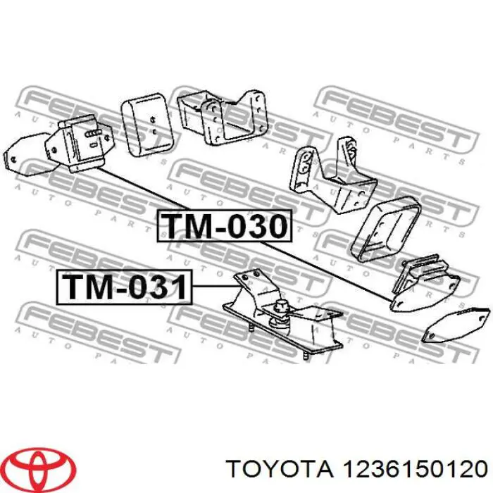 Compre 1236150120 Toyota Coxim (suporte) esquerdo/direito de motor