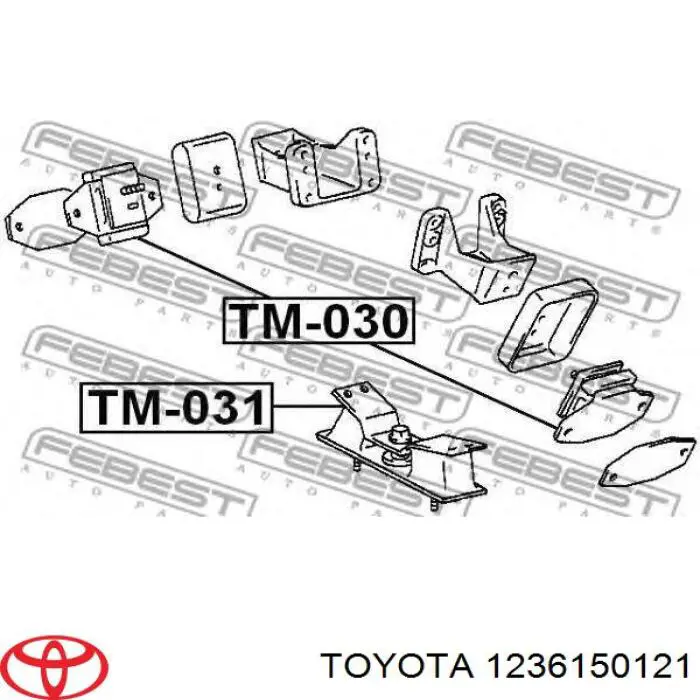 Compre 1236150121 Toyota Coxim (suporte) esquerdo/direito de motor
