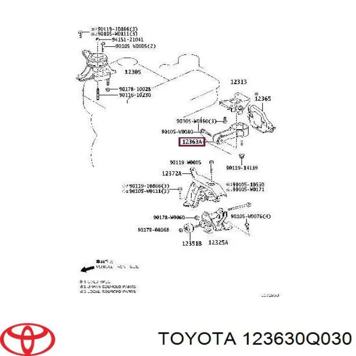 123630Q030 Toyota 